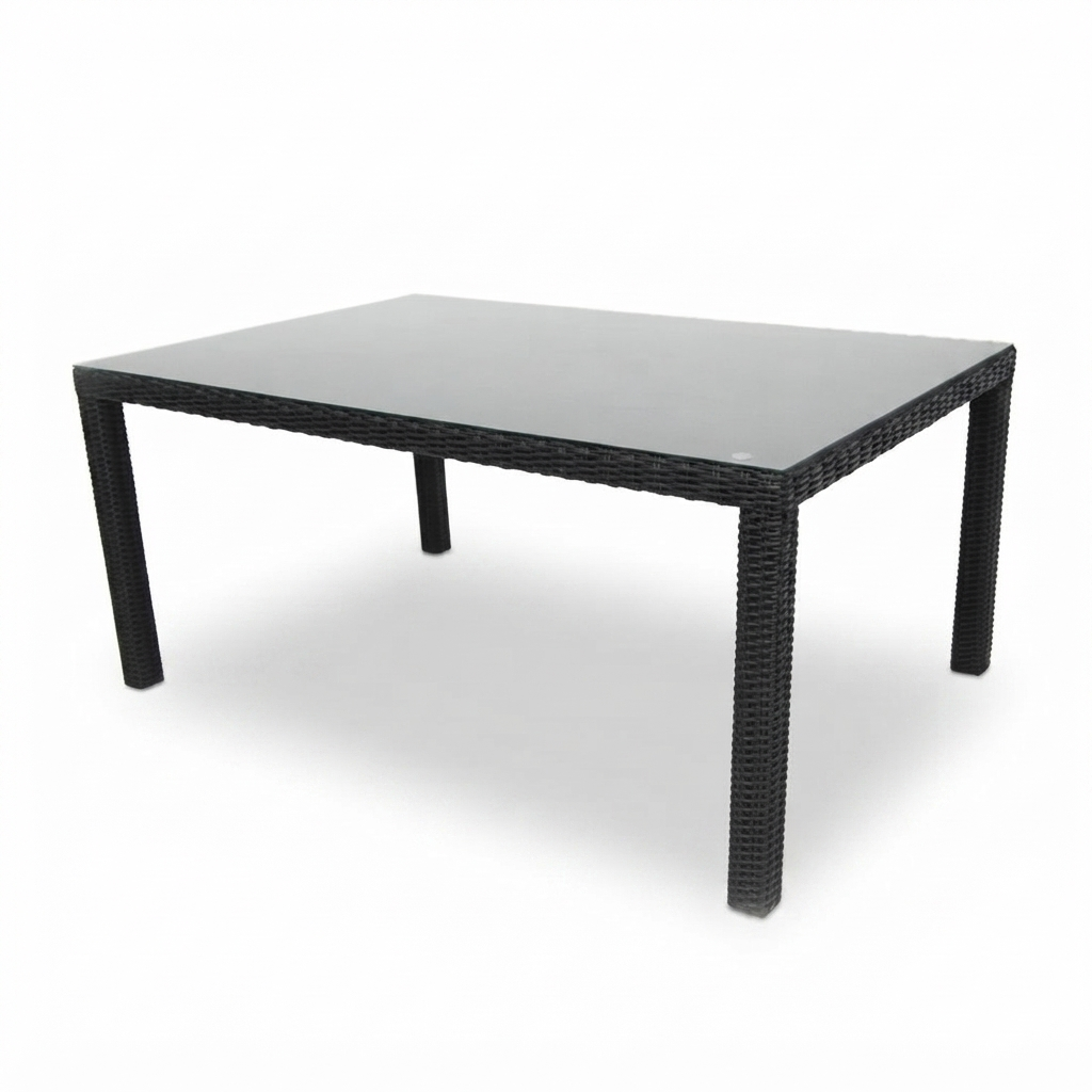 Amani 160cm Dining Table - Black — studio view