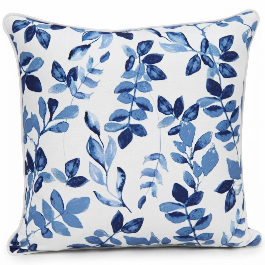 Blue Rhode 45x45 Outdoor Cushion — studio view