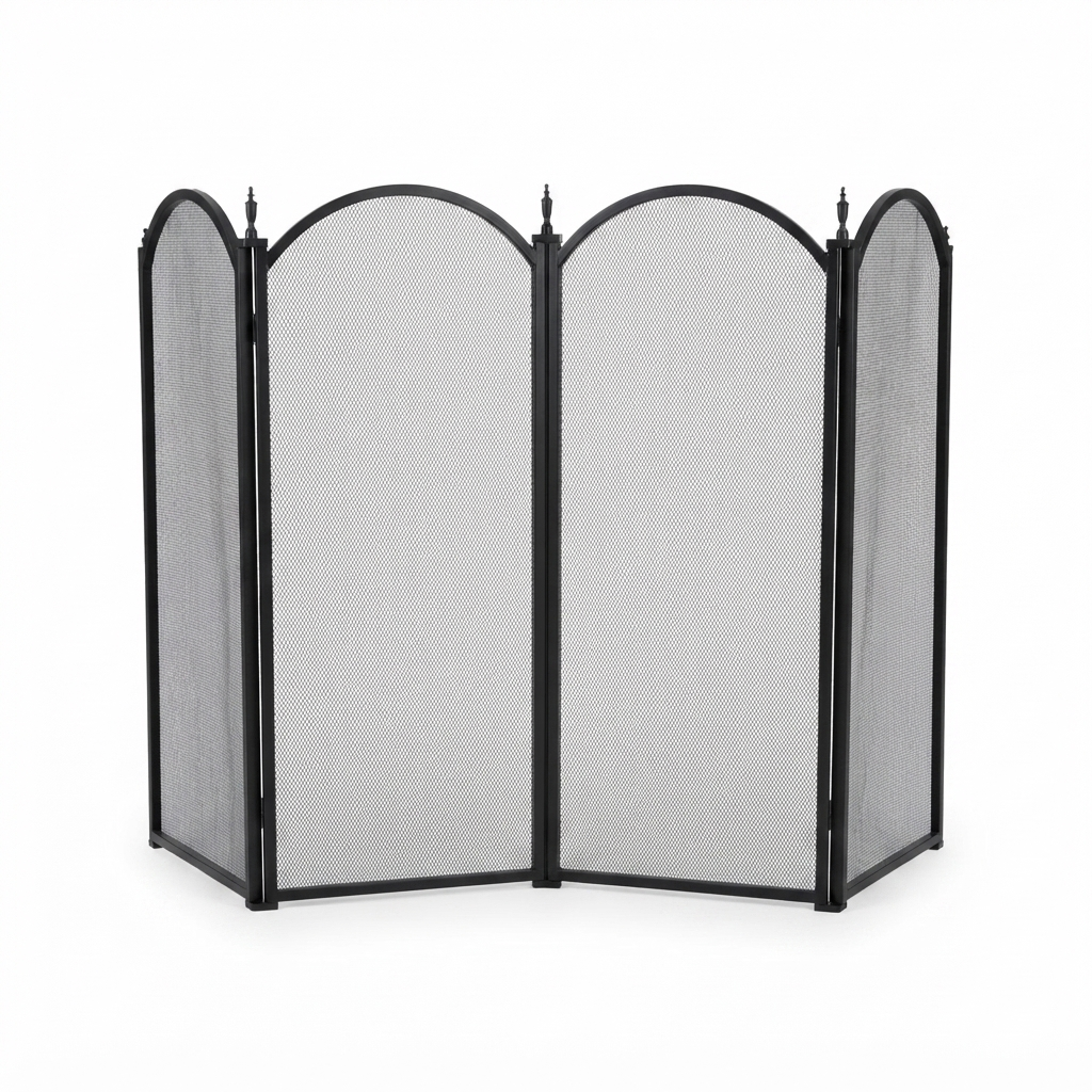 Fire Screen for Woodheaters - 4 Fold — studio view