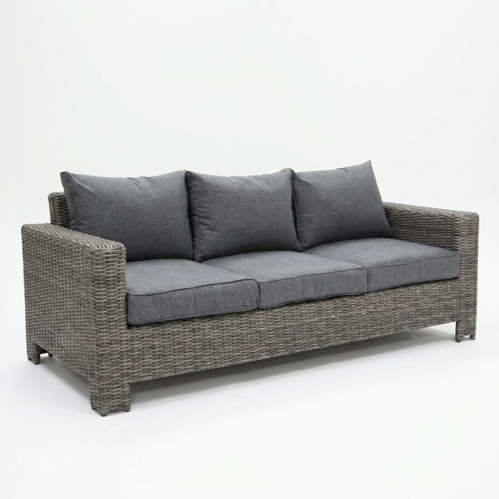 Banksia 3 Seat Sofa - Grey Storm — studio view