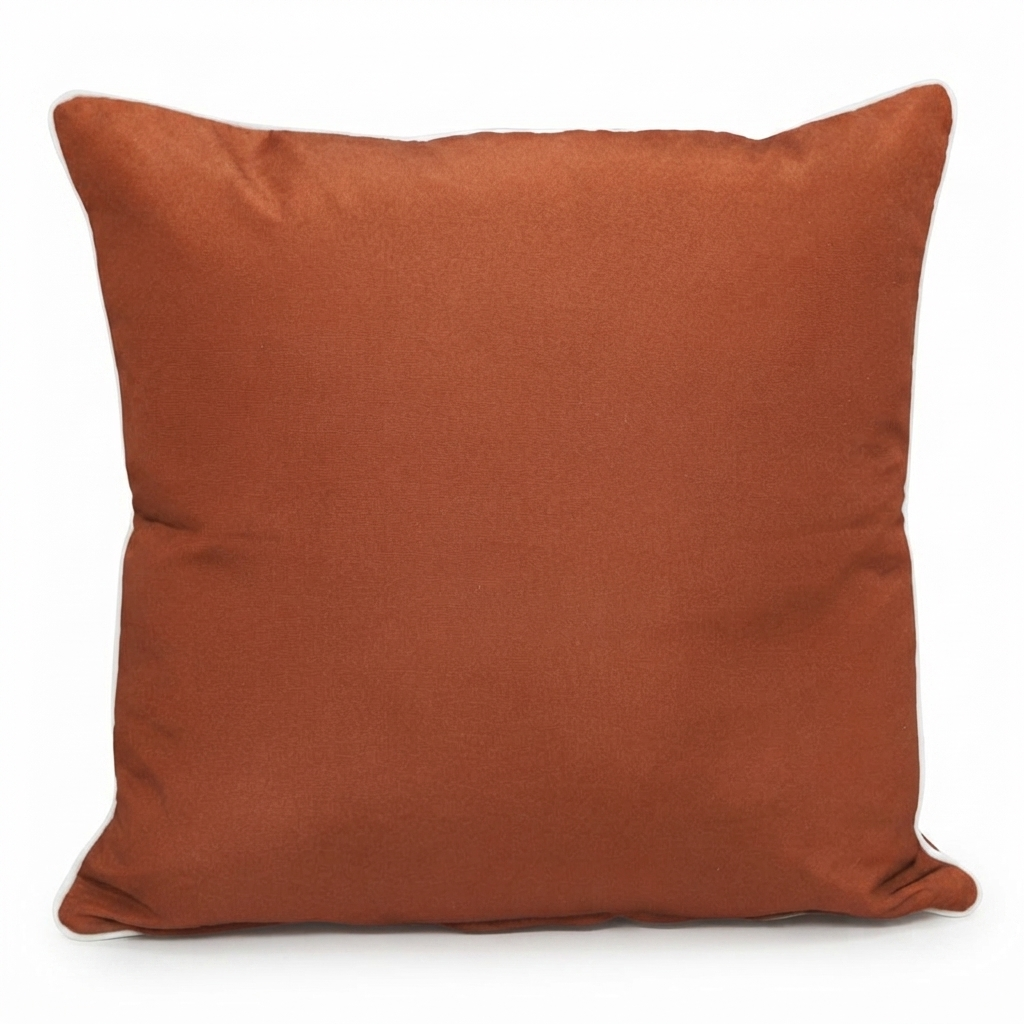 Orange Rust Outdoor Cushion 45cm — studio view
