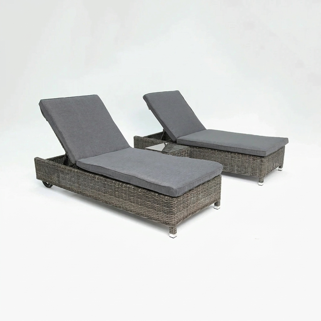Amani 3pc Sunlounge Setting - Grey Storm — studio view