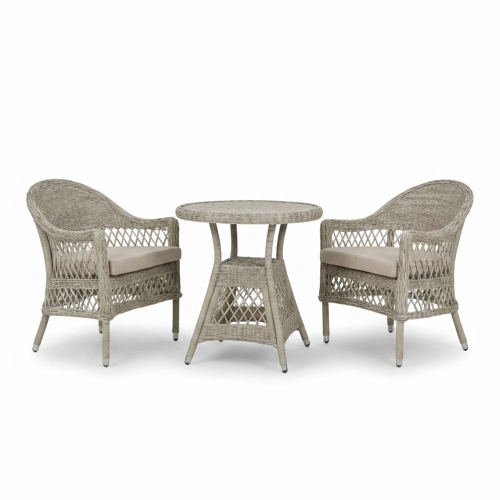 Cronulla Wicker Patio Set — studio view