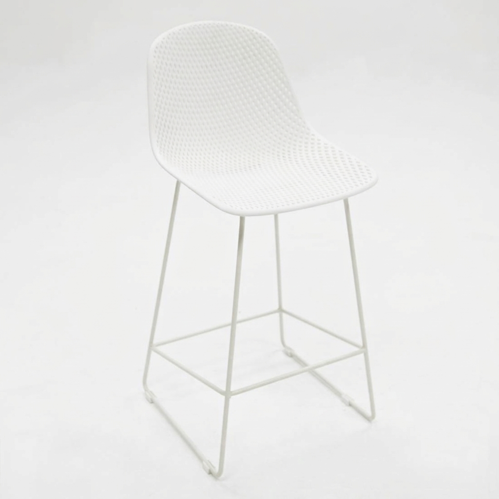 Palma Bar Stool - White — studio view