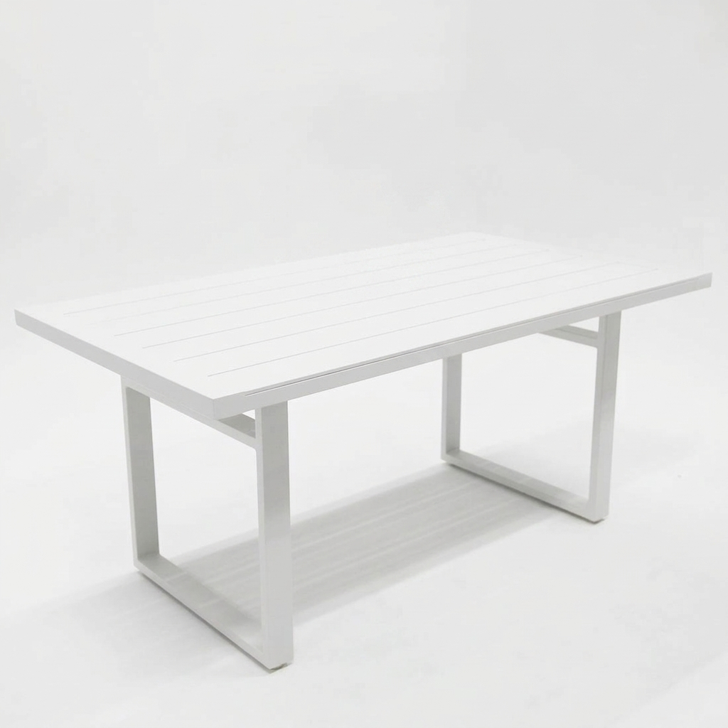 Dallas 150cm Lounge Dining Table - White — studio view