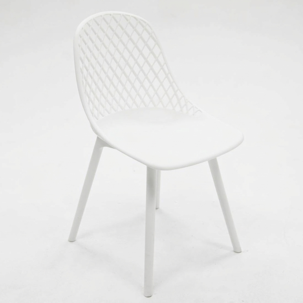 Persia Dining Chair - White — studio view