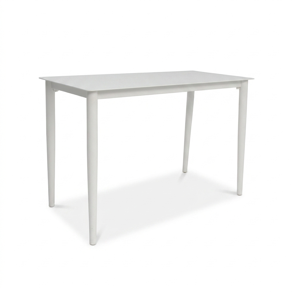 Palma 145cm Bar - White — studio view