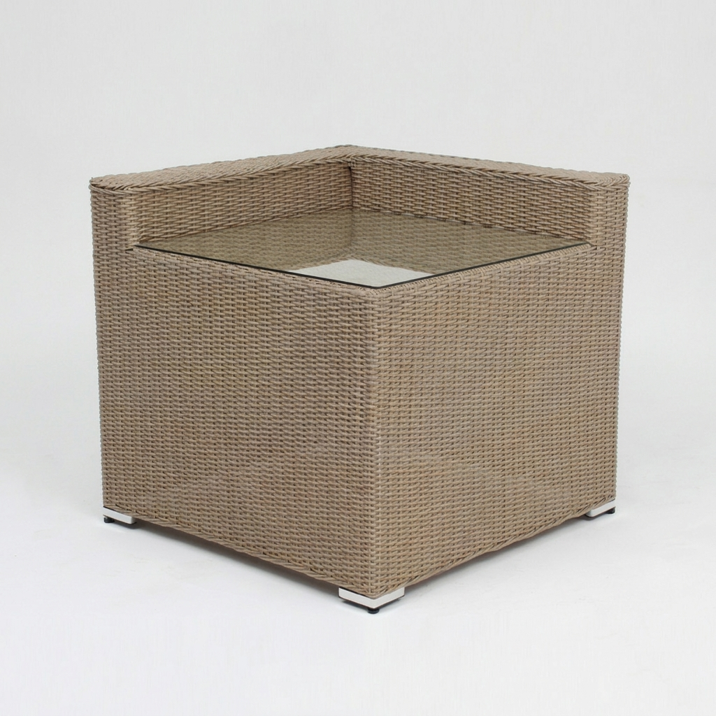 Amani Corner Table - Driftwood — studio view
