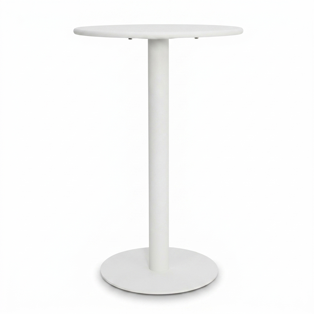 Kenty Bar Table 600mm White — studio view