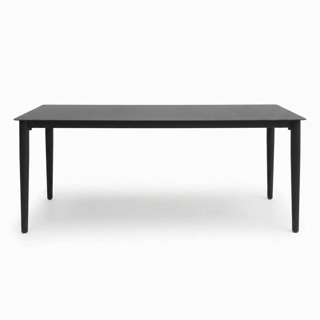 Java 210cm Dining Table - Black — front view