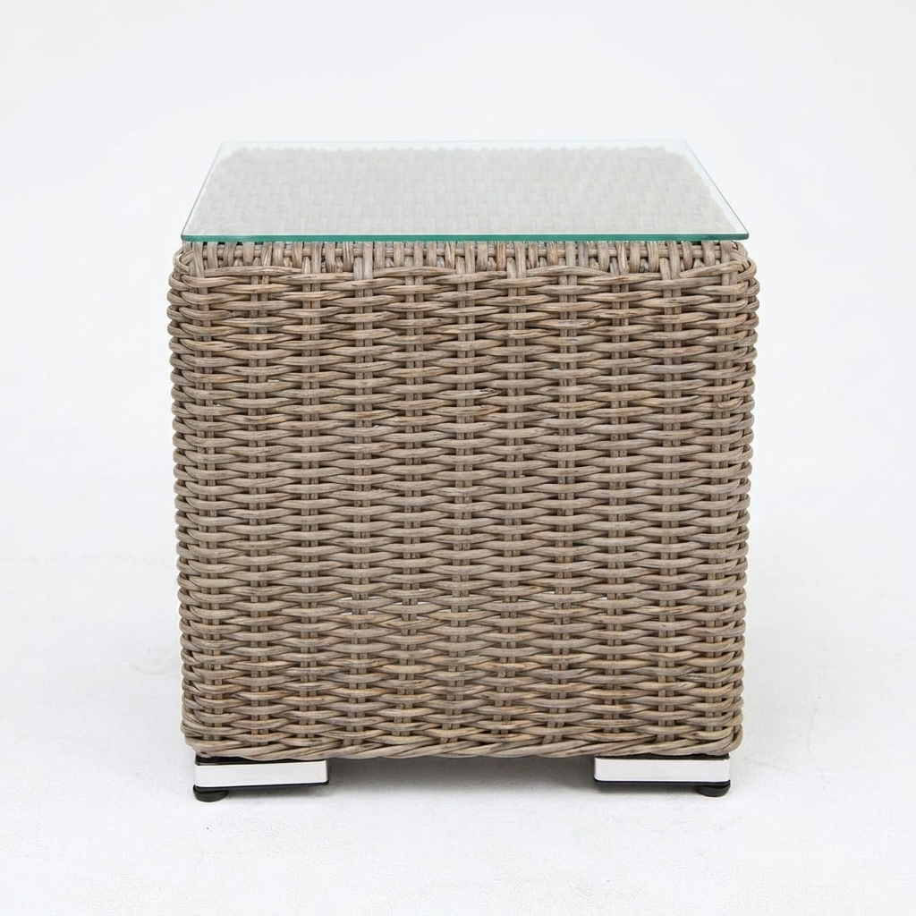 Amani Side Table - Driftwood — front view