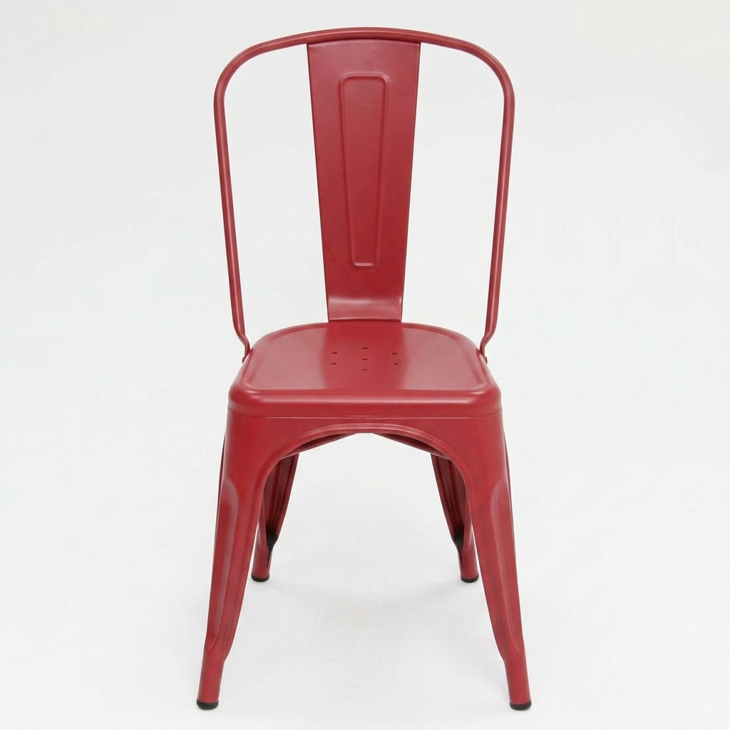 Paris Tolix Chair - Red — front view