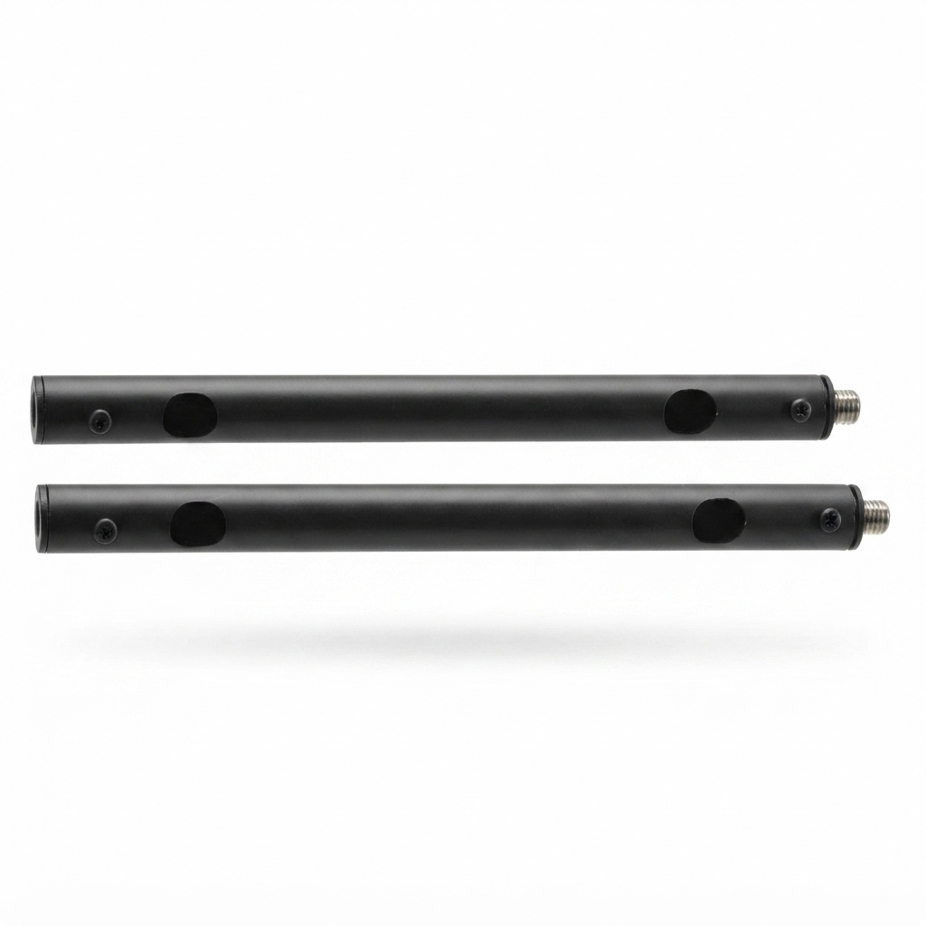 2pc Extension Mount Poles 300mm - Black — front view