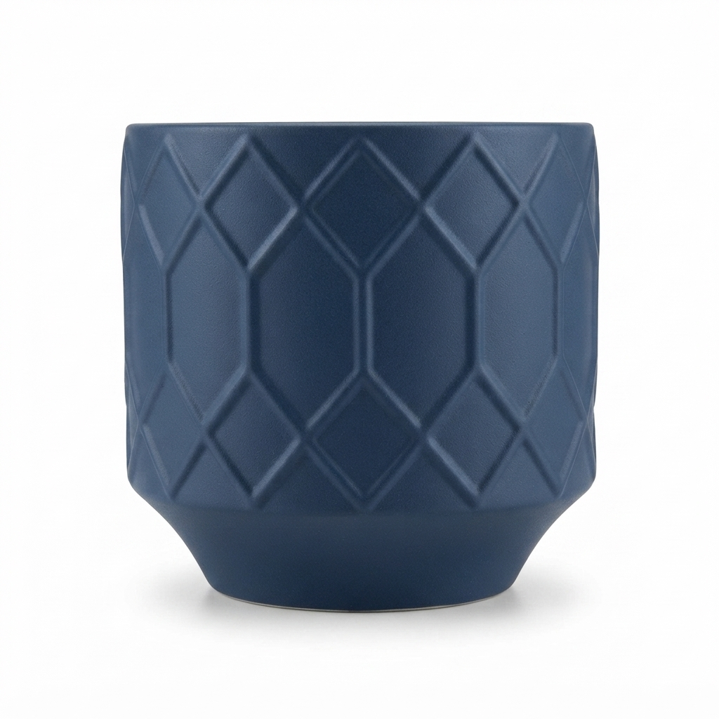 Izel Planter 19x18 Navy — front view