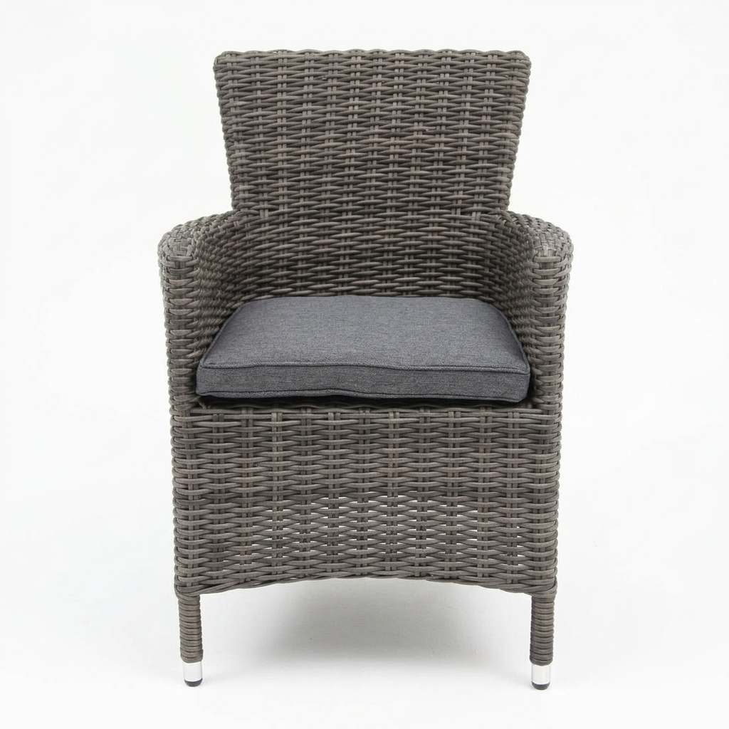 Amani Dining Chair - Grey Storm — front view