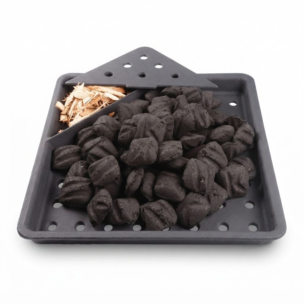Cast Iron Smoker Tray for LEX/BILEX/Rogue — front view