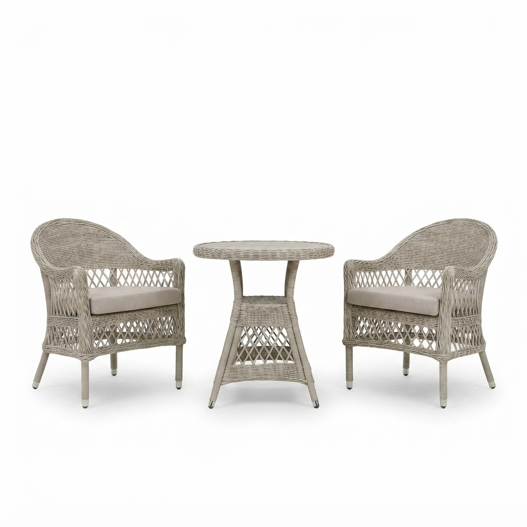Cronulla Wicker Patio Set — front view