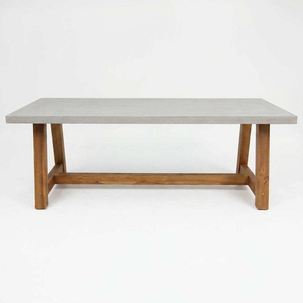 Charlotte 240cm Polystone Dining Table — front view