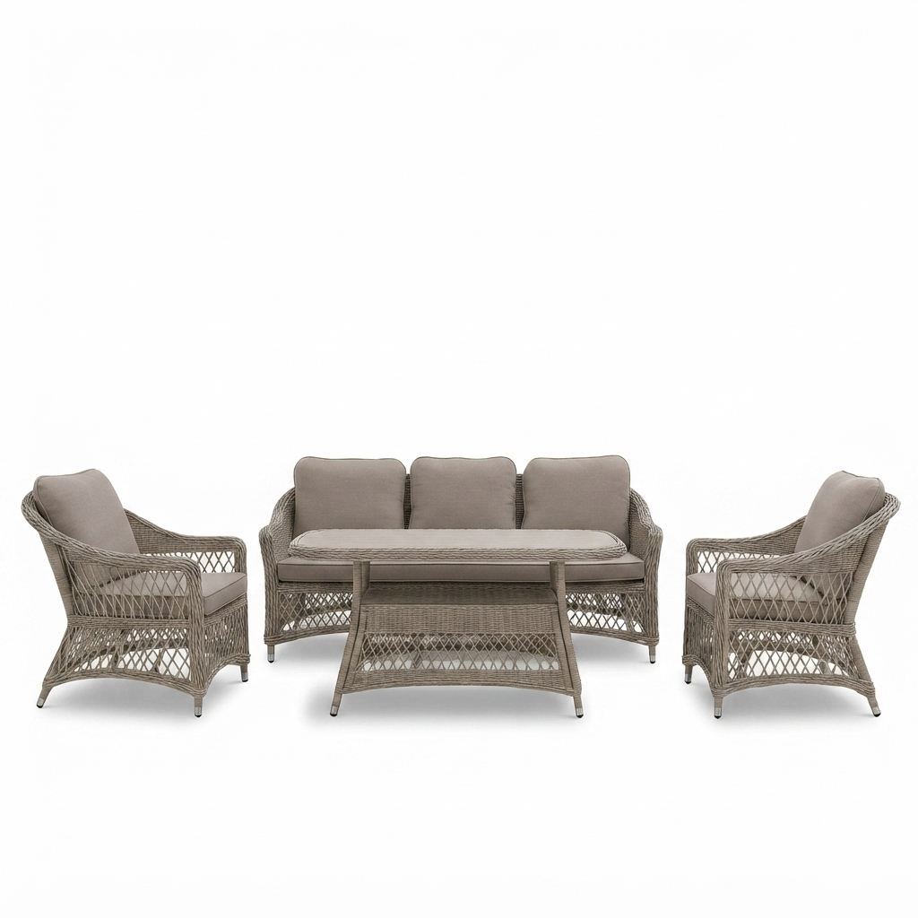 Cronulla Wicker Lounge Set — front view