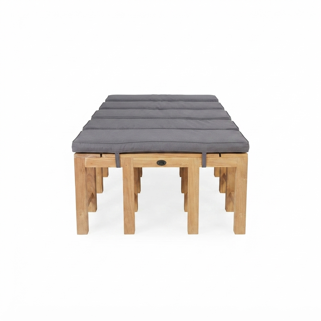 Outdoor Backless Bench Cushions — front view