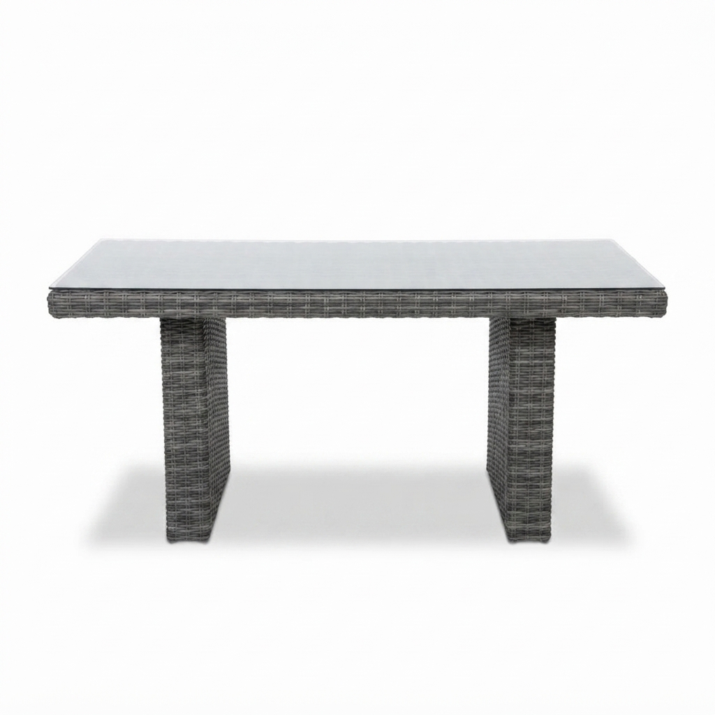 Amani Lounge Dining Table - Grey — front view