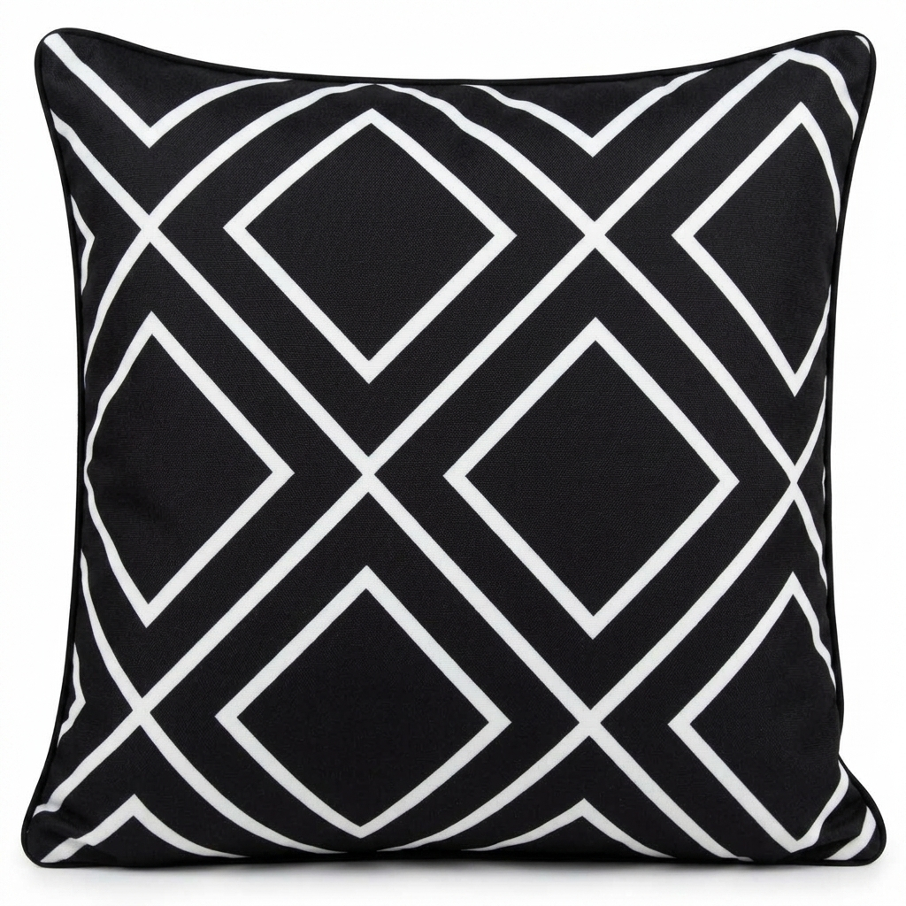 Black Diamond Cushion Cover 45x45cm — front view