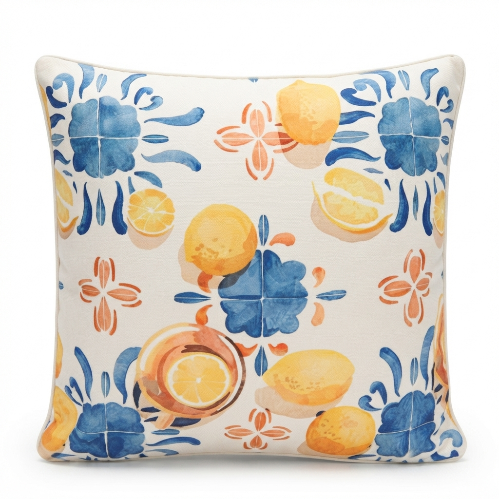 Citrus Splash 45x45 Outdoor Cushion — front view