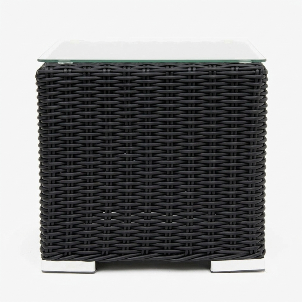 Amani Side Table - Black — front view