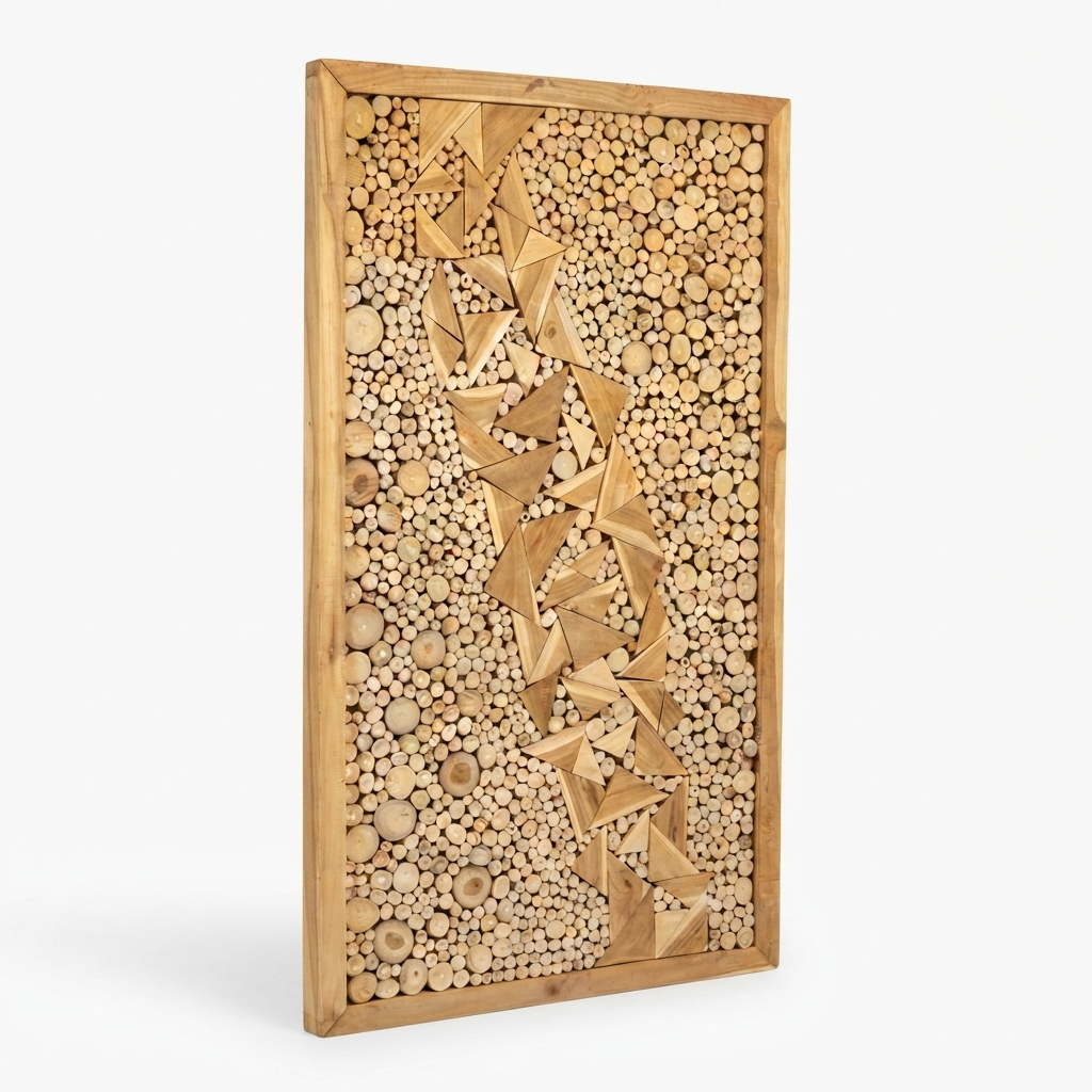 Teak Wall Art - Milkyway — side view