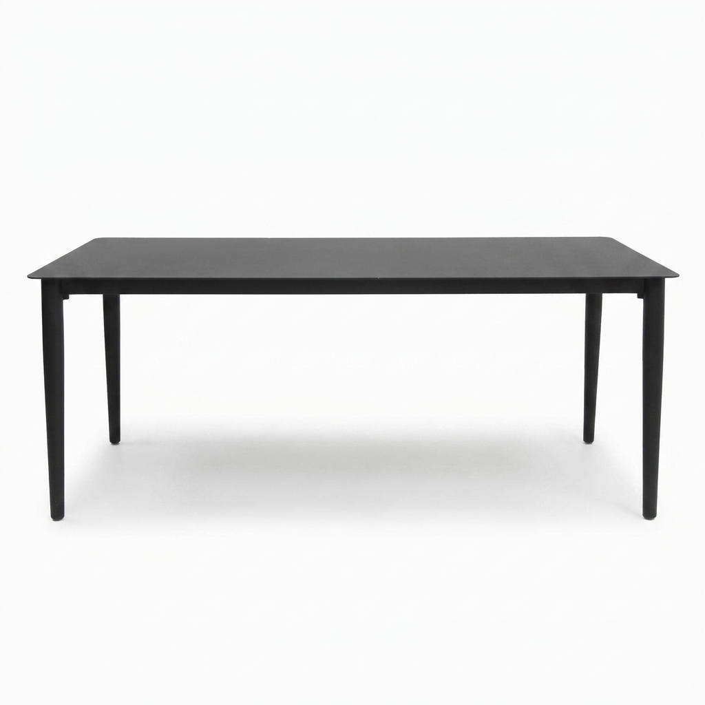 Java 210cm Dining Table - Black — side view