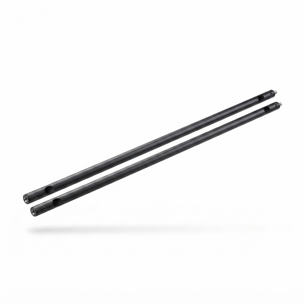 2pc Extension Mount Poles 1200mm - Black — side view
