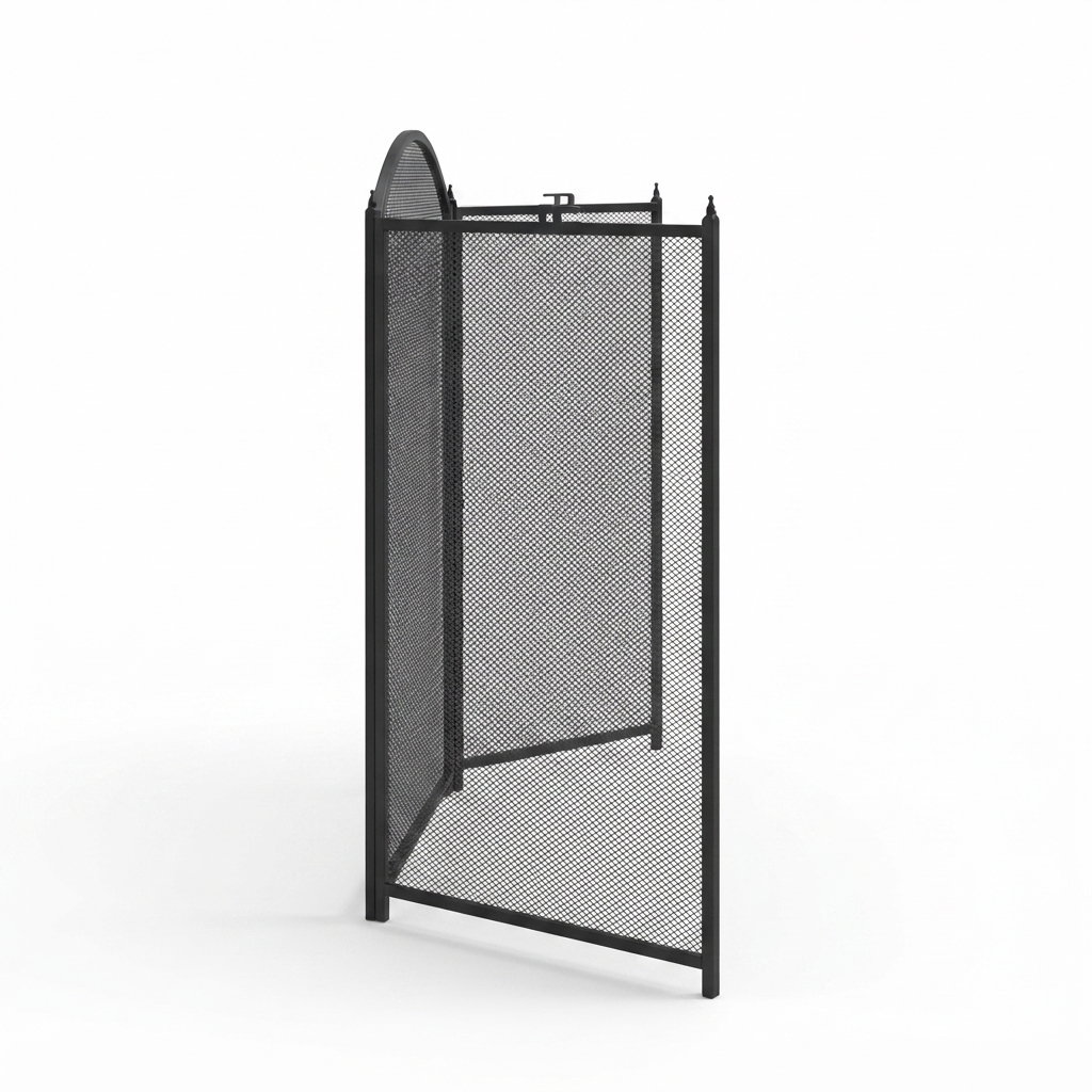 Fire Screen for Woodheaters - Economical — side view