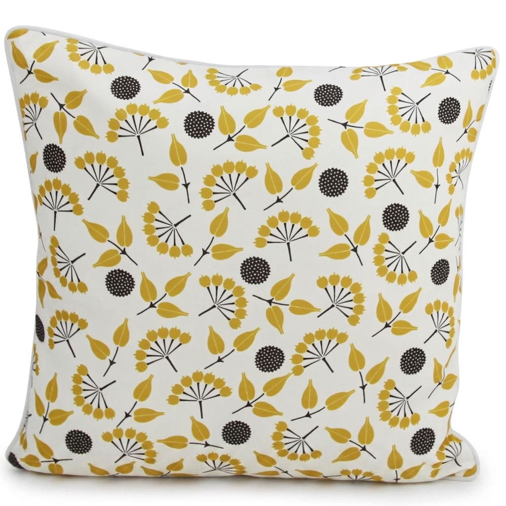 Popcorn Yellow 45x45cm Outdoor Cushion — side view