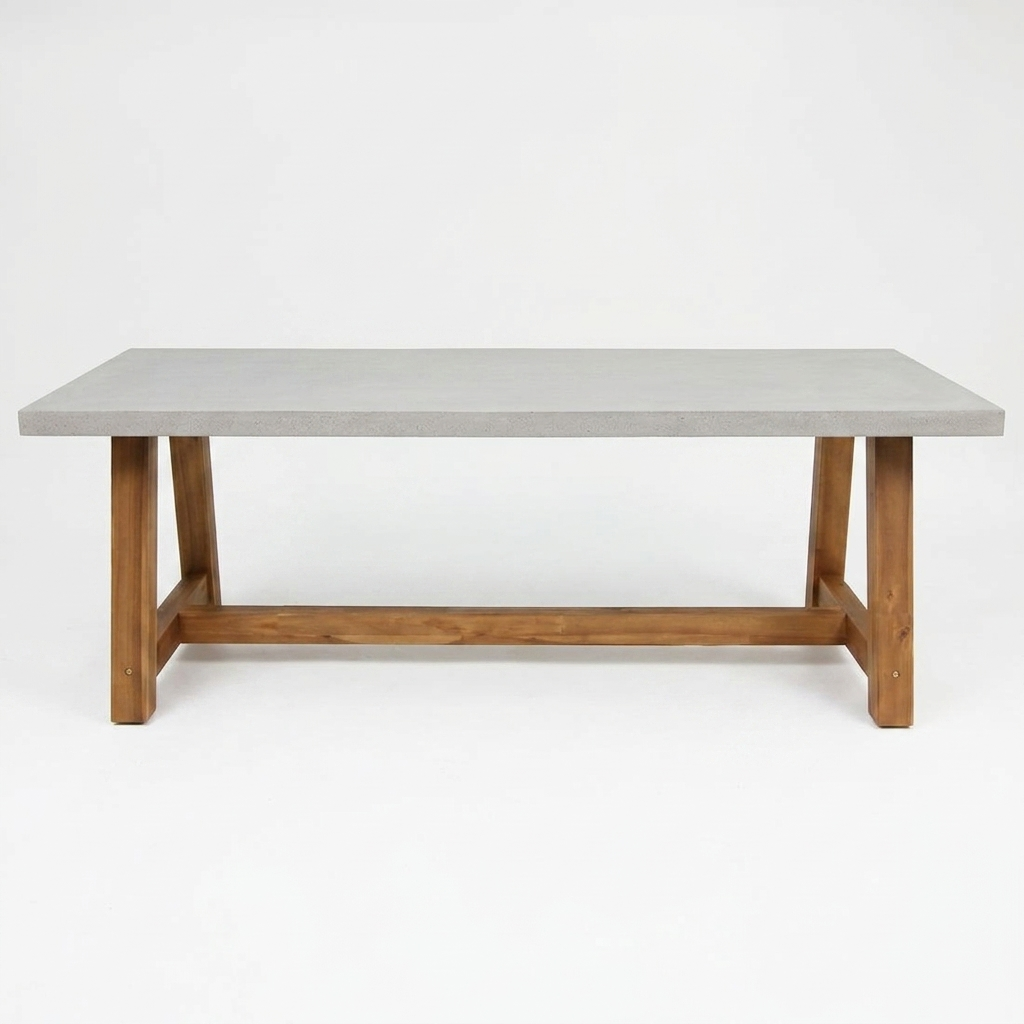 Charlotte 240cm Polystone Dining Table — side view
