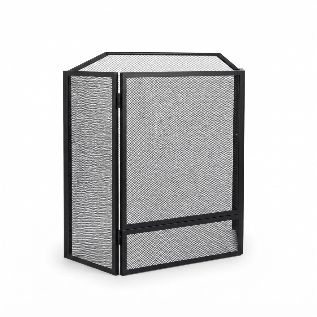 Child Guard Mesh Fire Screen for Woodheaters — side view