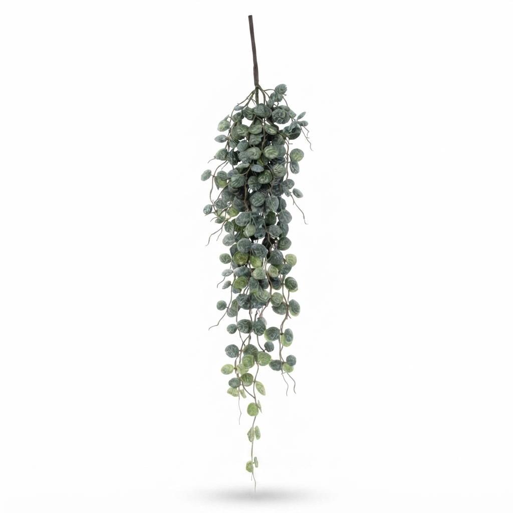Plastic Leaf Bush 71cm — side view