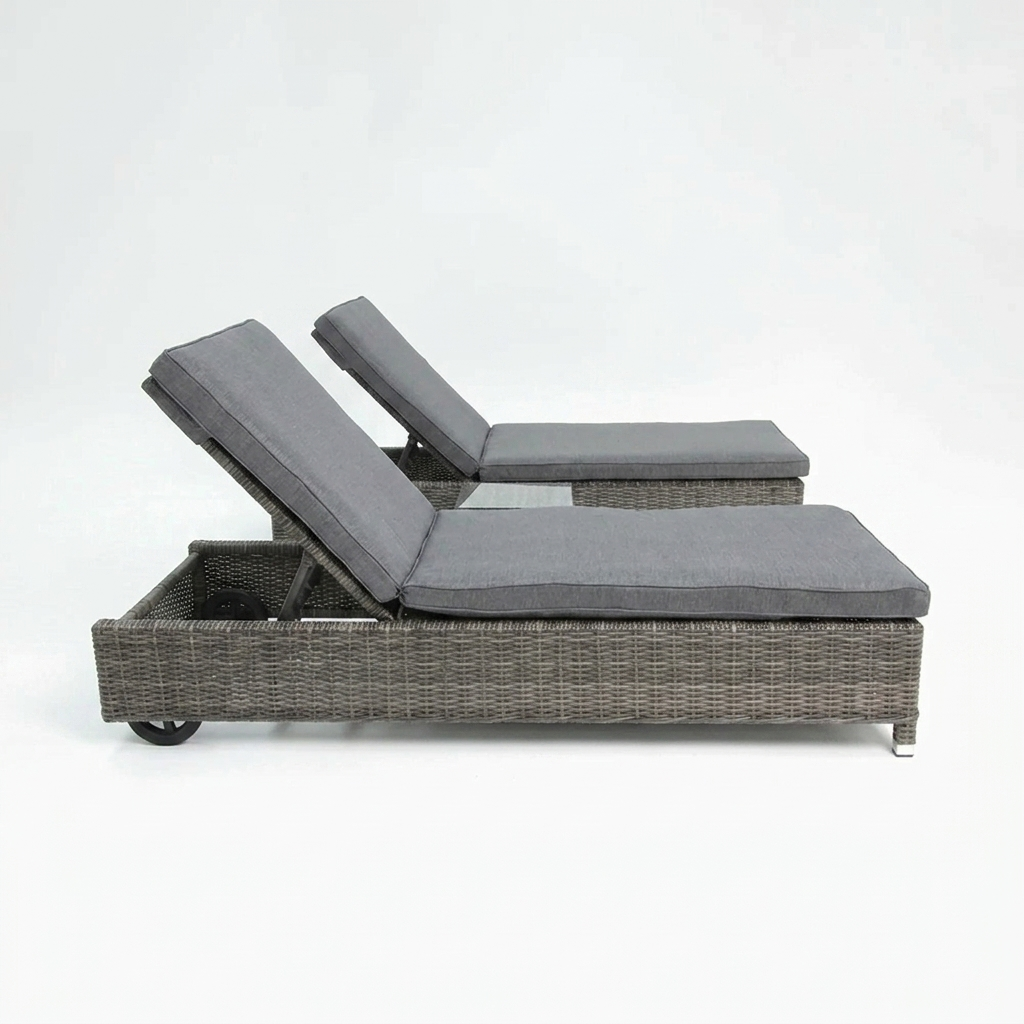 Amani 3pc Sunlounge Setting - Grey Storm — side view