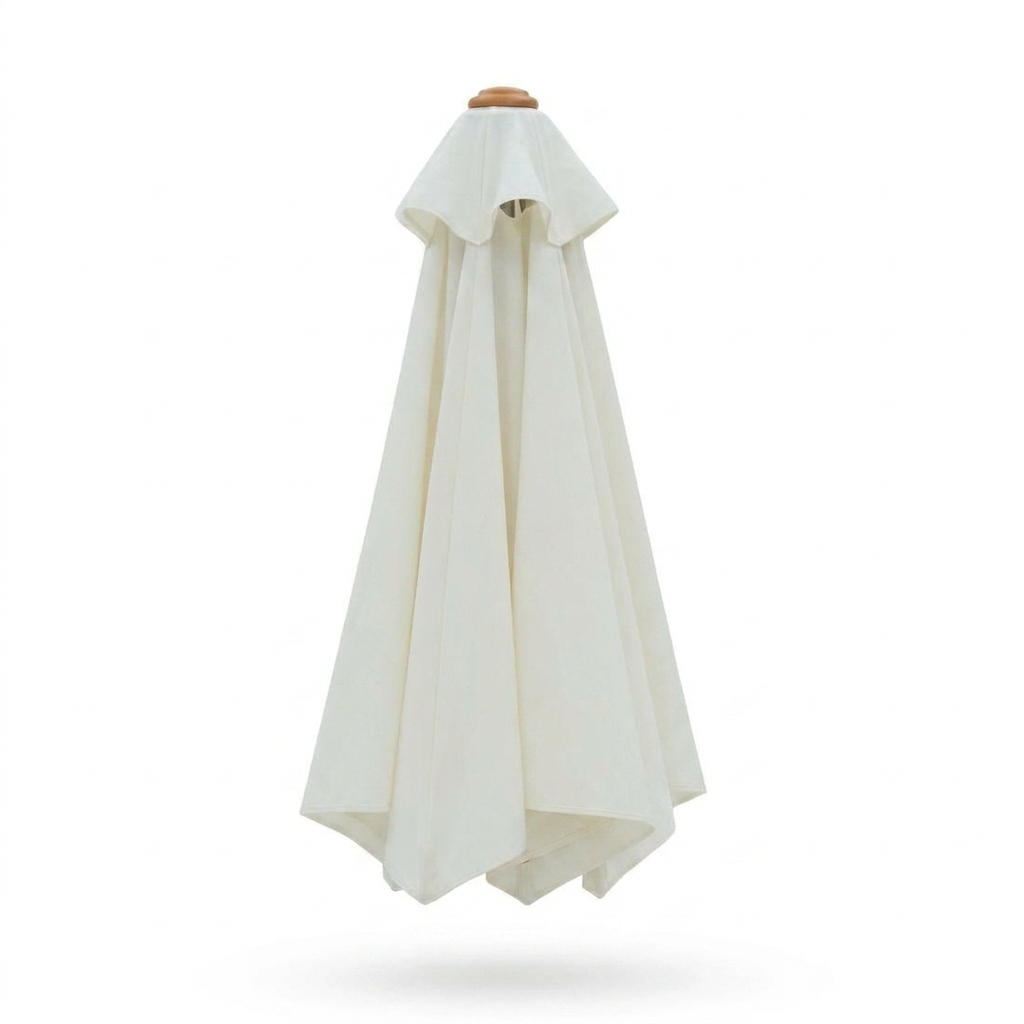 Replacement Canopy for 3m Aluminium Umbrella - Cream — side view