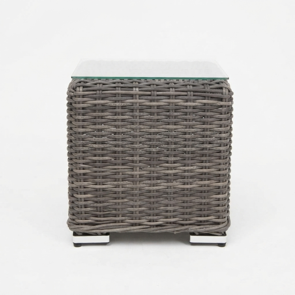 Amani Side Table - Grey — side view