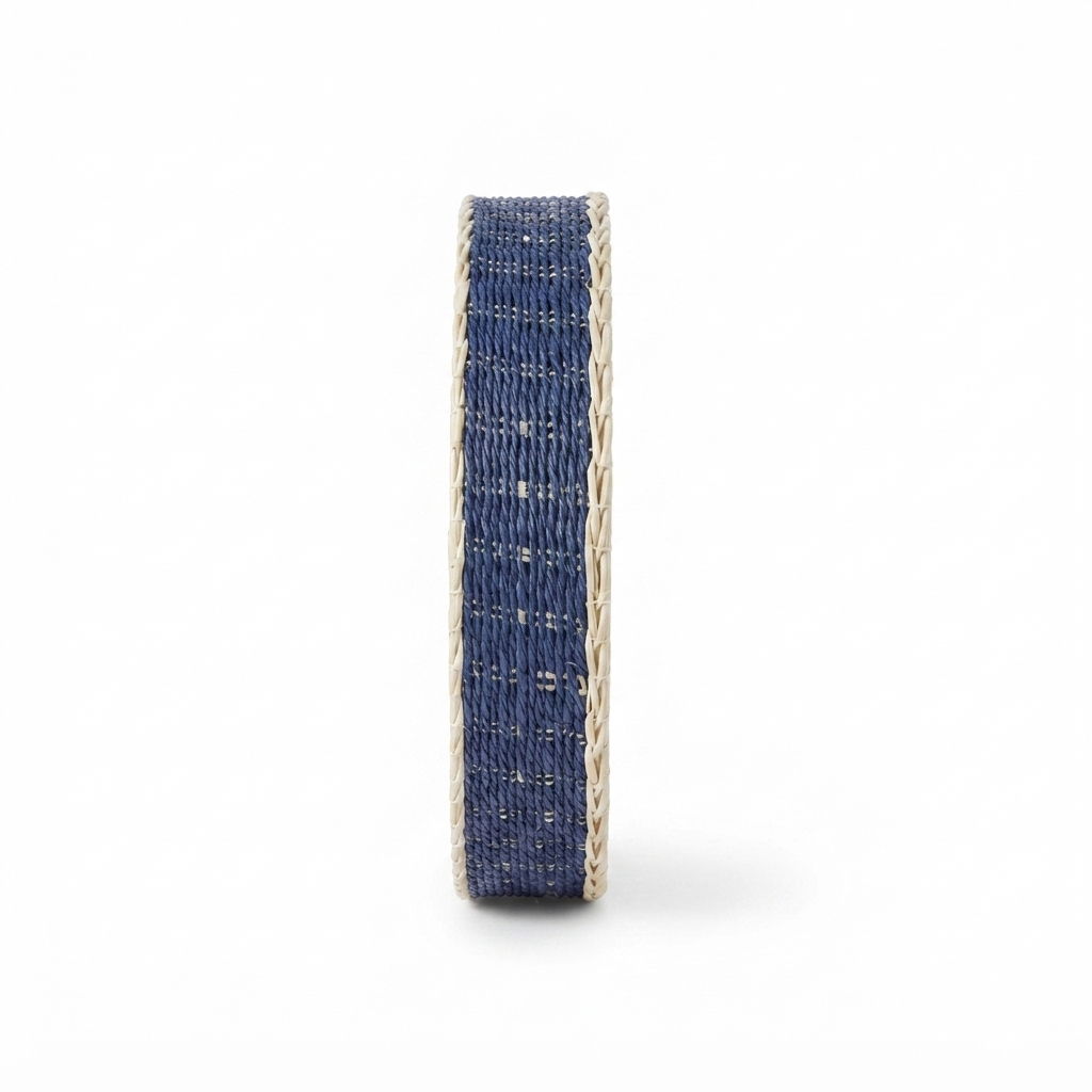 Clark Rattan/Paper Placemat 38cm Navy — side view