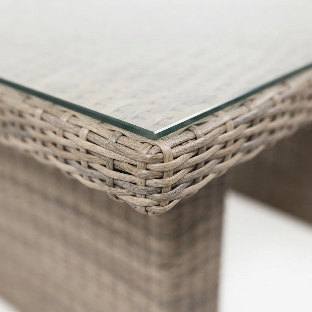 Amani Lounge Dining Table - Driftwood — detail close-up