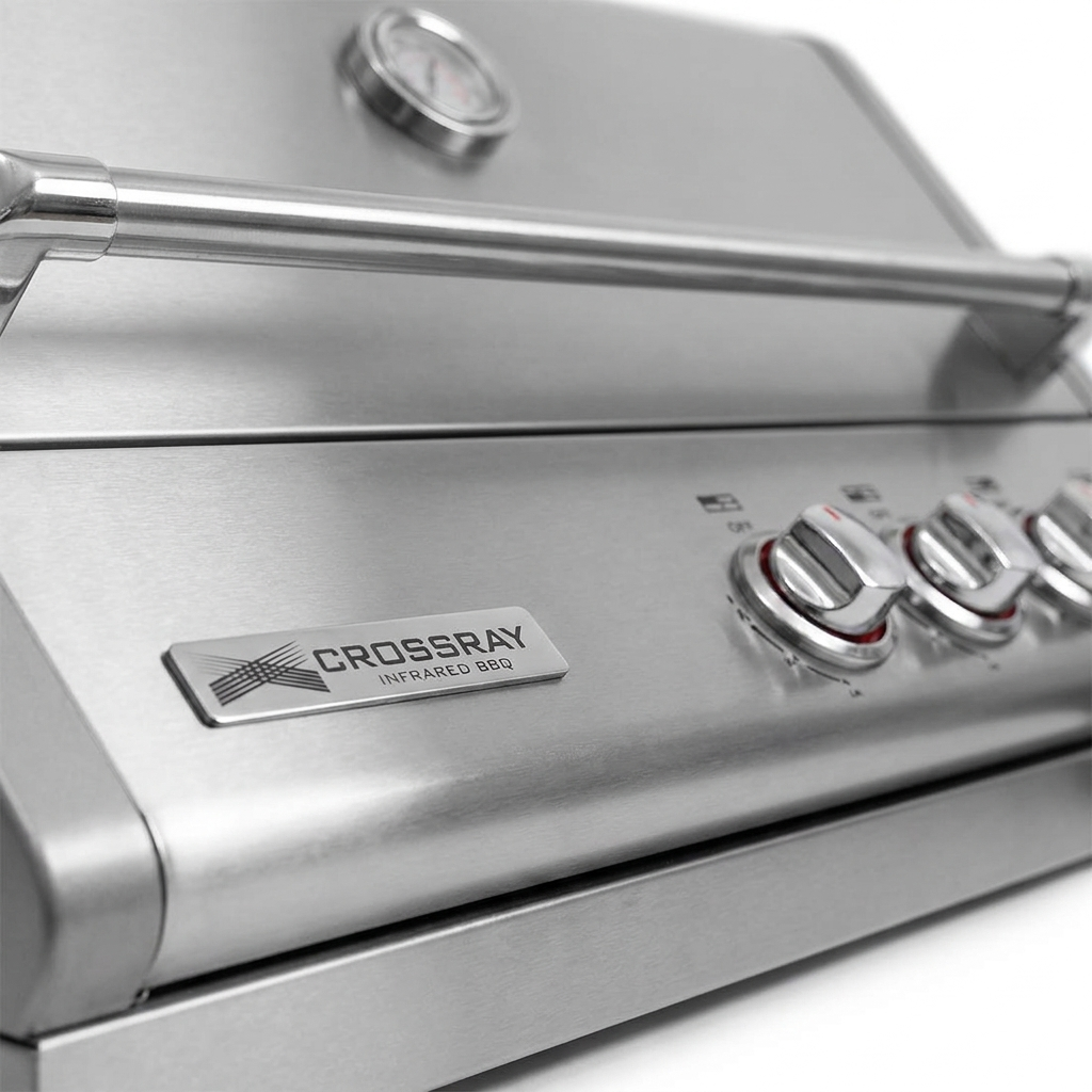 Crossray Xplor 4 Burner Stainless Steel In-Built Barbecue TCX4FL — detail close-up