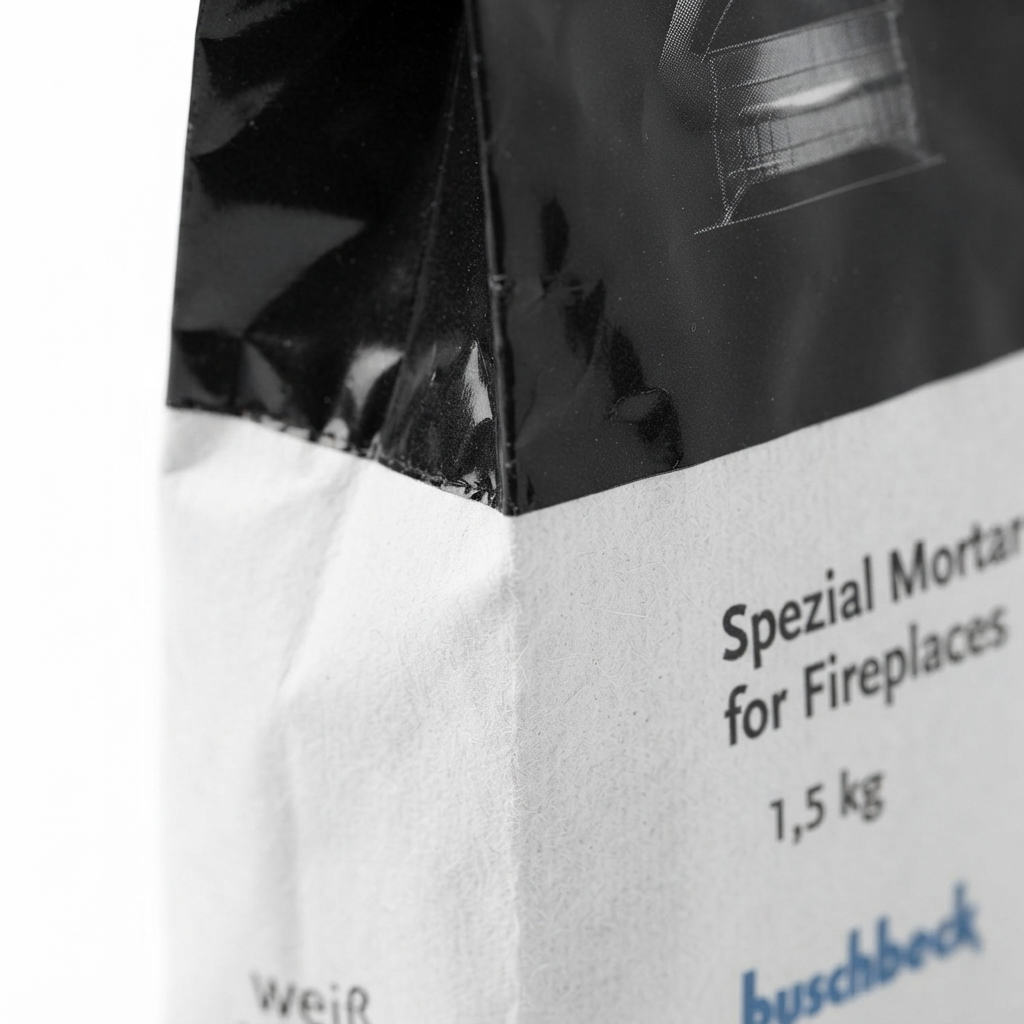 Buschbeck Mortar Adhesive White — detail close-up