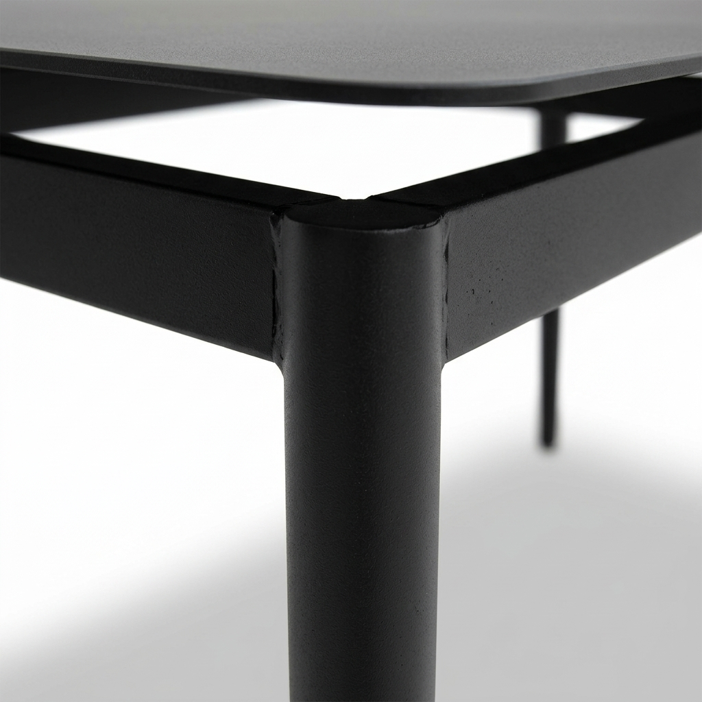 Java 210cm Dining Table - Black — detail close-up