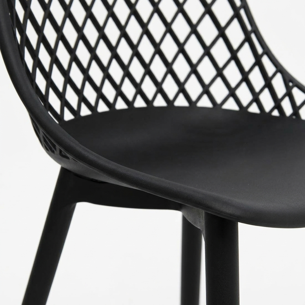 Persia Dining Chair - Black — detail close-up
