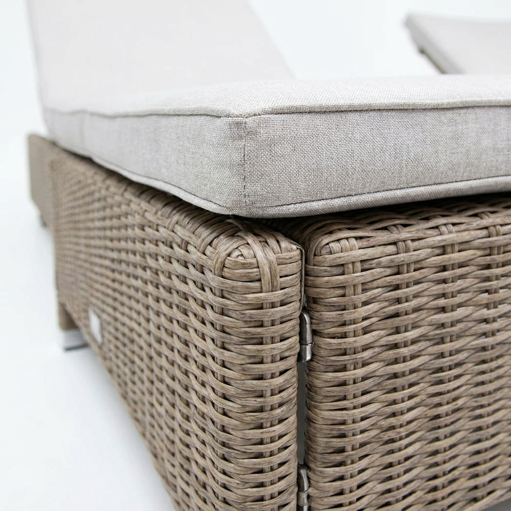 Amani 3pc Sunlounge Setting - Driftwood Stone — detail close-up