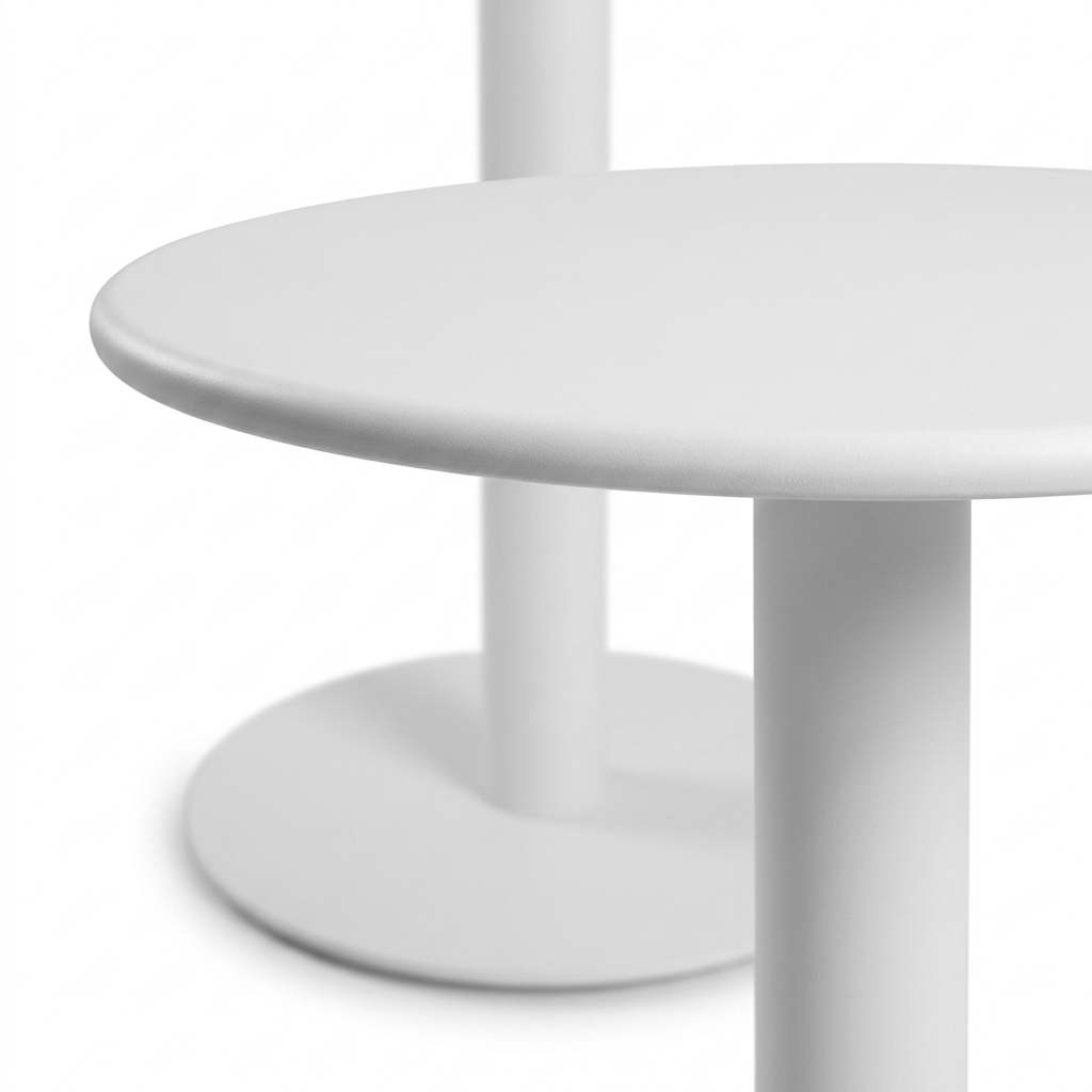 Kenty Bar Table 600mm White — detail close-up