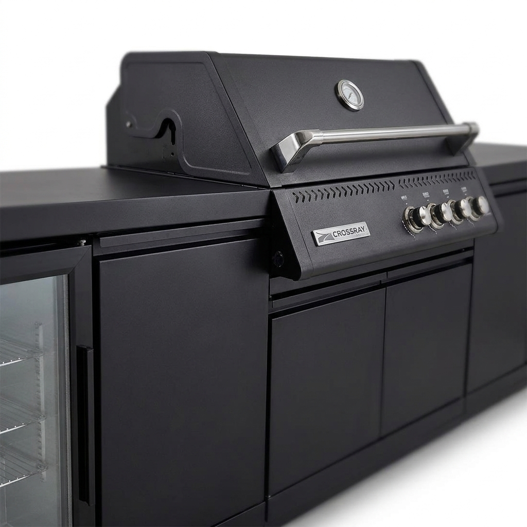 Crossray Xplor Bas BBQ Outdoor Kitchen GD4KB-03 - Black — detail close-up