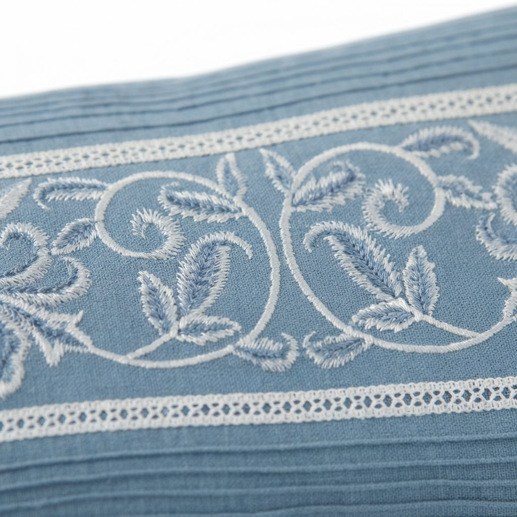 Provincial Blue - Indoor Cushion (30 x 50) — detail close-up