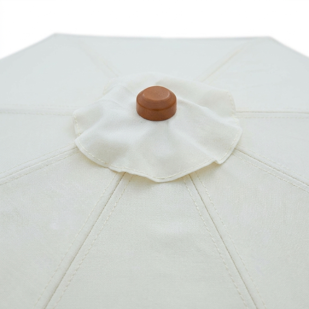 Replacement Canopy for 3m Aluminium Umbrella - Cream — detail close-up